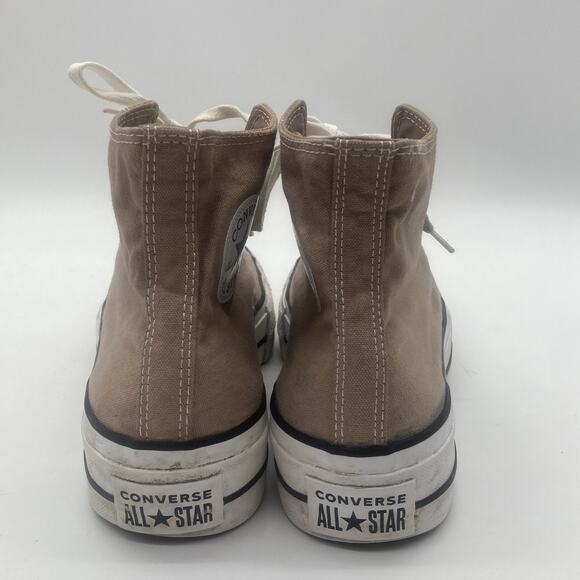 Womens Size 9 Converse Chuck Taylor All Star Brown Beige Lift Platform High Ctas - Picture 7 of 9